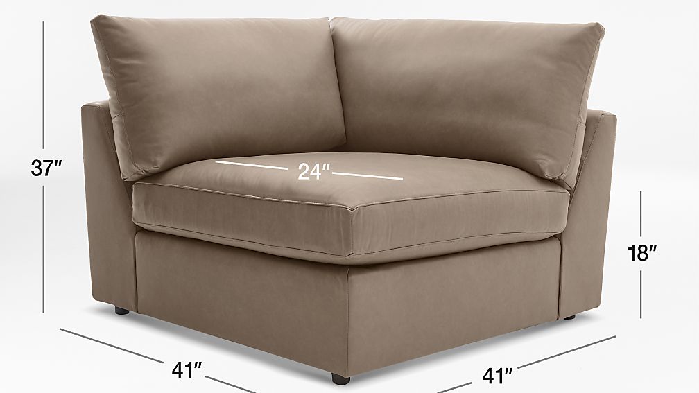 Lounge Ii Petite Leather Corner Chair Reviews Crate And Barrel Tap To Zoom Image With Dimension For Lounge Ii Petite Leather Corner Chair