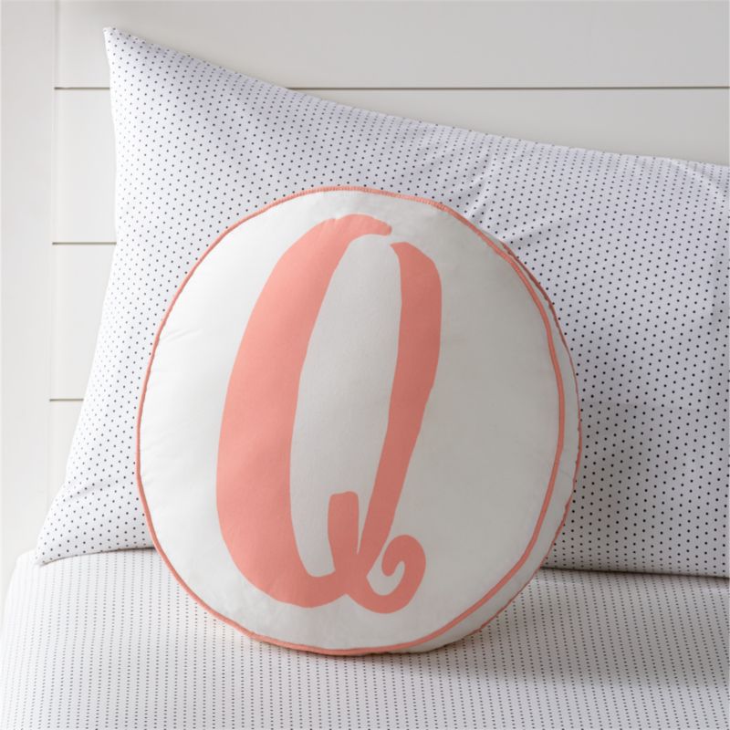 letter throw pillows