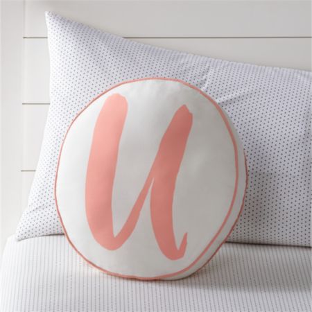Lovely Letter U Throw Pillow Reviews Crate And Barrel