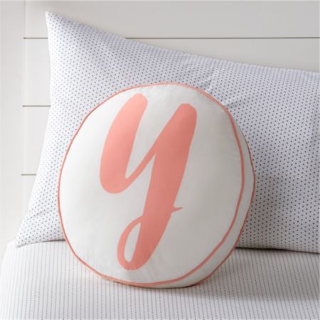 Lovely Letter Y Throw Pillow Reviews Crate And Barrel