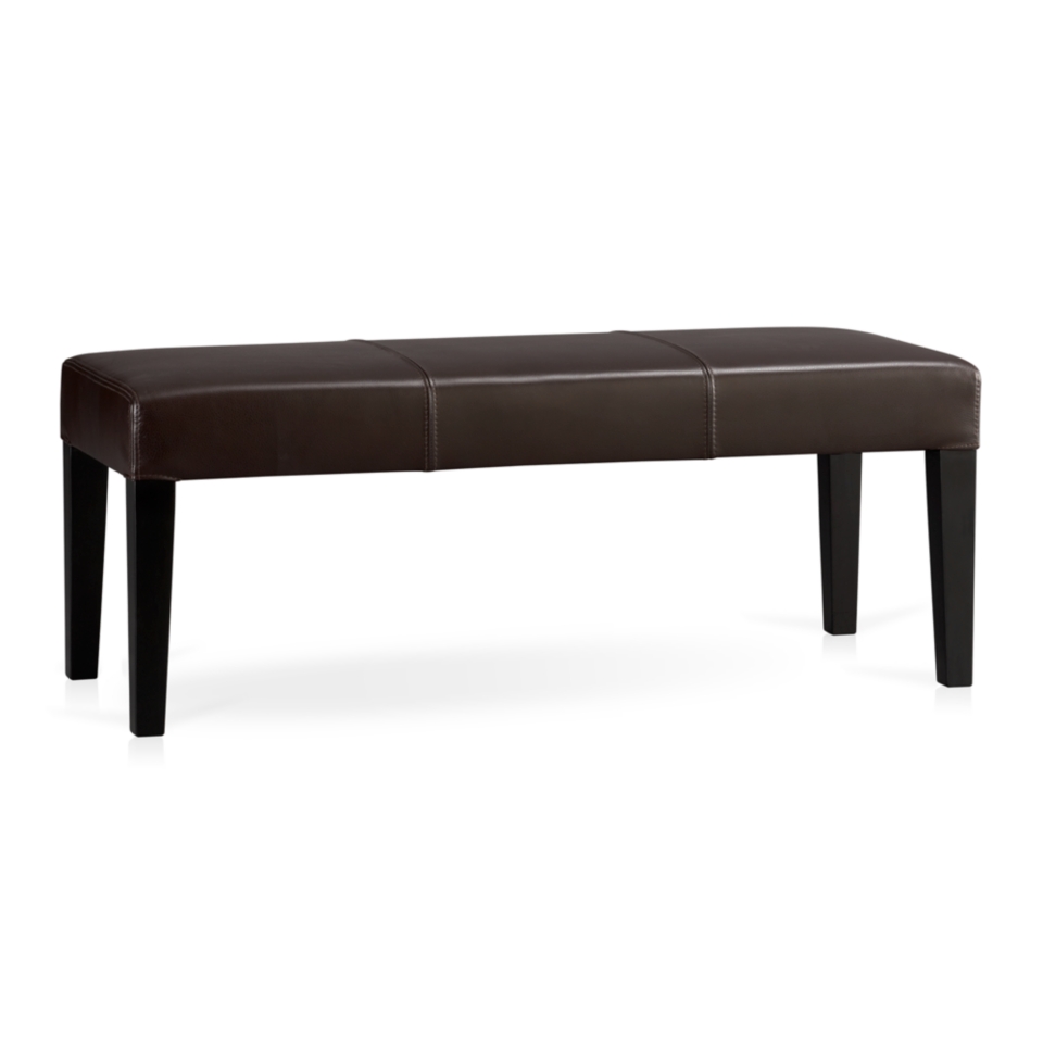 Lowe Chocolate Leather Bench Available in Birch, Chocolate $299.00