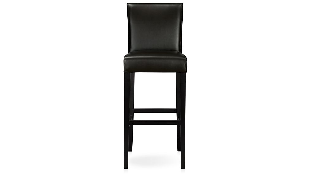 Lowe Onyx Leather Bar Stools Crate And Barrel