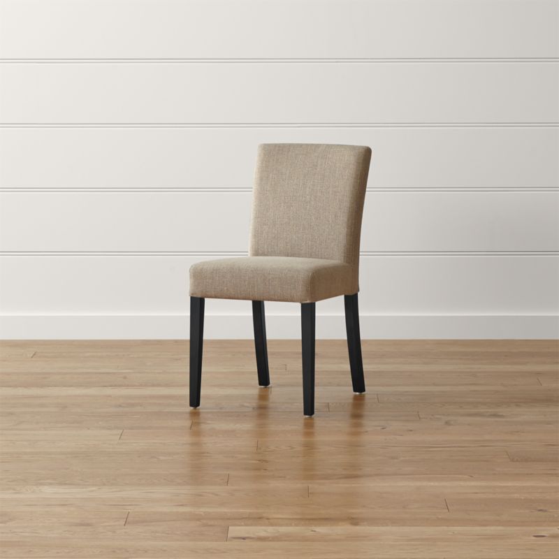 Lowe Khaki Upholstered Dining Chair Crate and Barrel