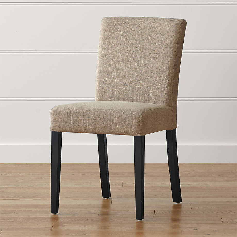 Lowe Khaki Upholstered Dining Chair | Crate and Barrel