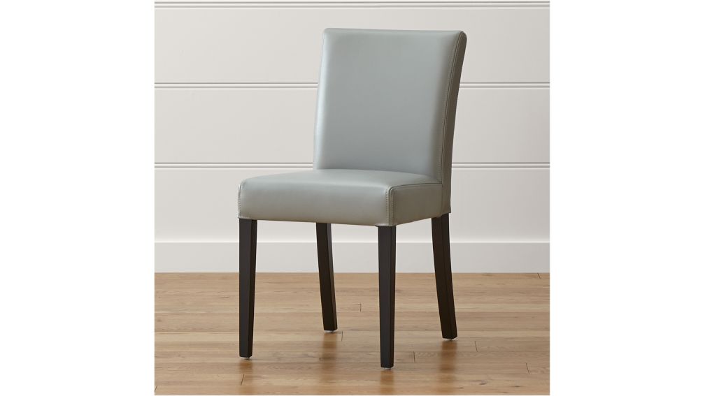 Lowe Pewter Leather Dining Chair Crate and Barrel