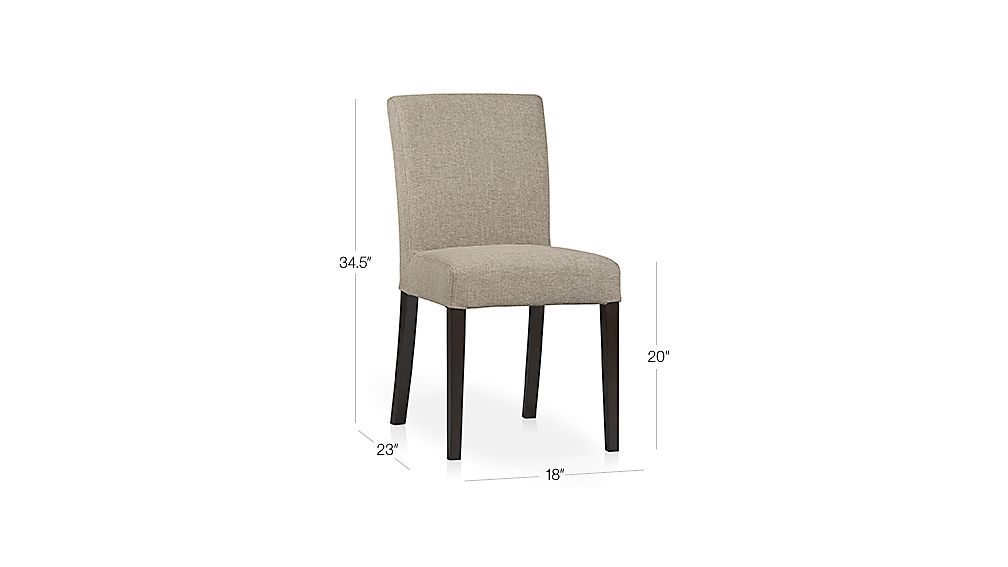Lowe Khaki Upholstered Dining Chair Crate and Barrel