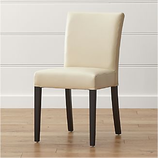 leather parsons chairs crate and barrel