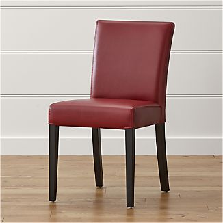 leather parsons chairs crate and barrel