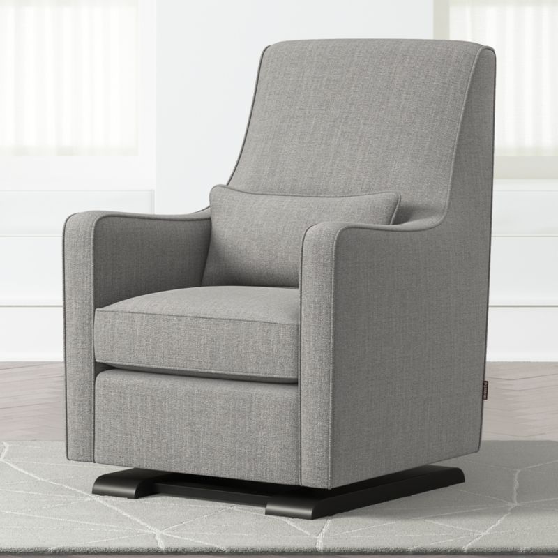 gray and white glider chair