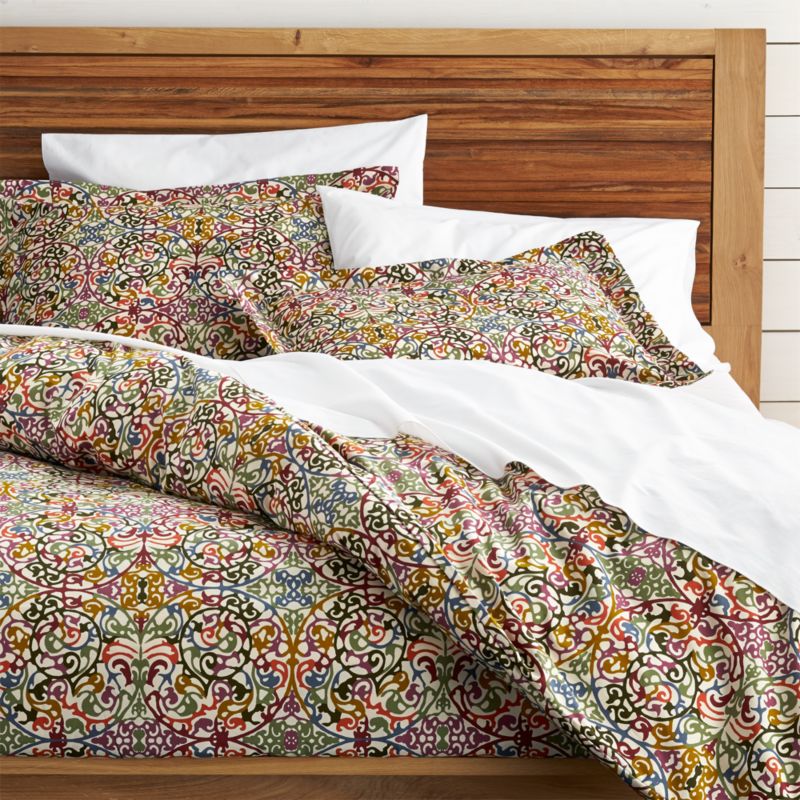 Lucia King Duvet Cover + Reviews Crate and Barrel