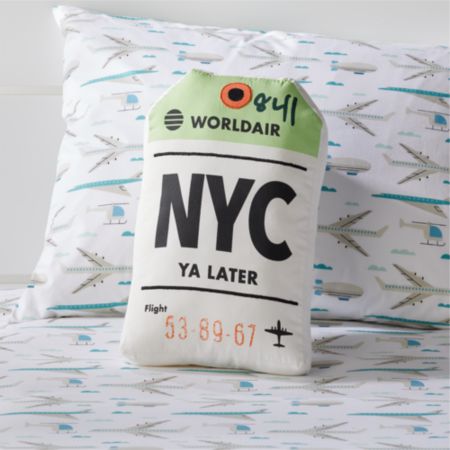 Luggage Tag Throw Pillow Crate And Barrel