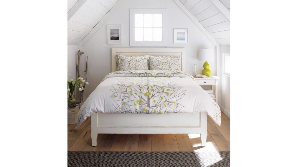 Harbor White King Bed Crate and Barrel