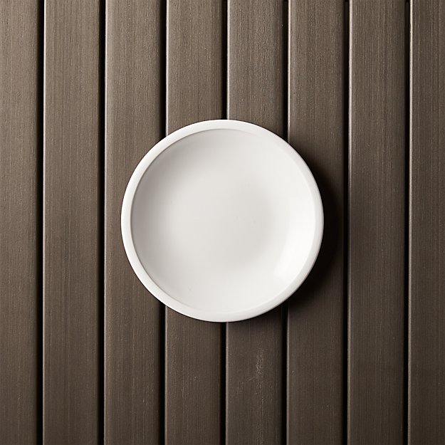 Lunea Melamine White 6" Appetizer Plate Crate and Barrel