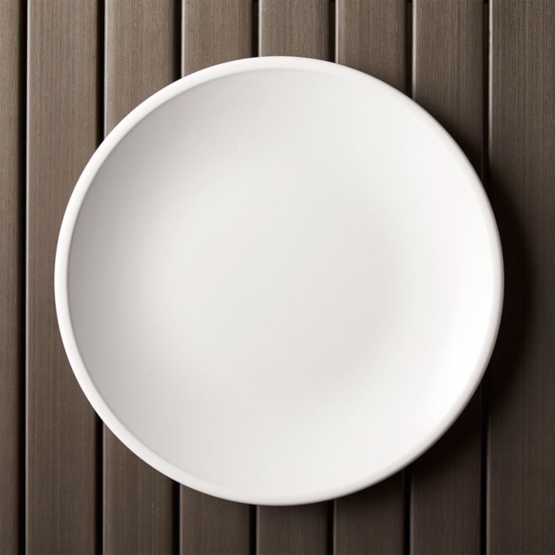 Lunea Melamine White 10 5 Dinner Plate Reviews Crate 