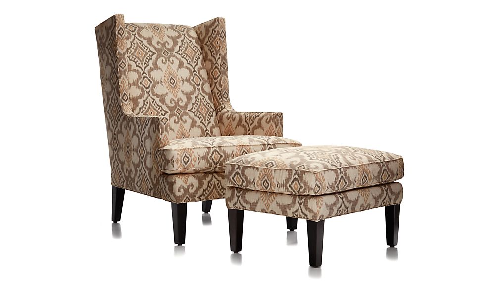Luxe Wingback Ikat Chair Crate and Barrel