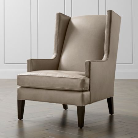 Luxe Leather High Wing Back Chair Reviews Crate And Barrel