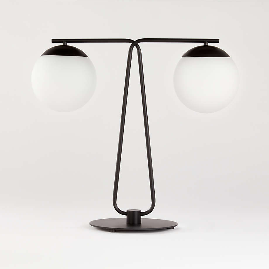Lynby Double Globe Table Lamp Crate And Barrel - Vintage Double Globe Lamps Lynby Double Globe Table Lamp Crate And Barrel - Vintage Double Globe Lamps