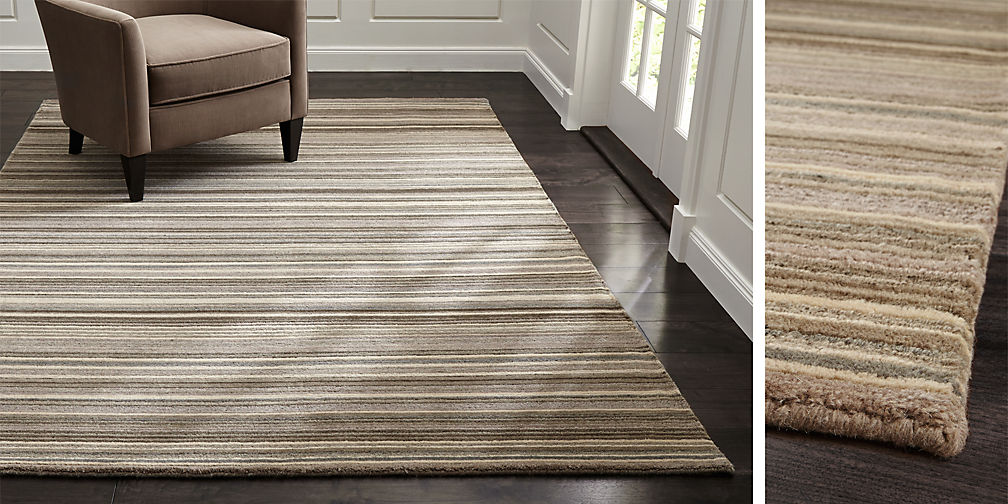 Lynx Striped Hand Knotted Wool Rugs