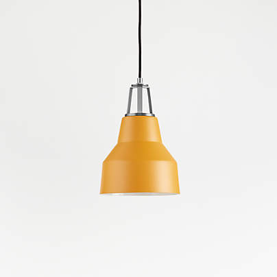 mustard pendant light