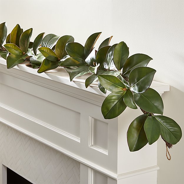 Magnolia Garland + Reviews | Crate and Barrel Magnolia Garland + Reviews | Crate and Barrel