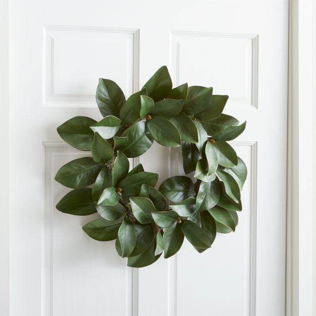 Magnolia Wreath + Reviews Crate and Barrel