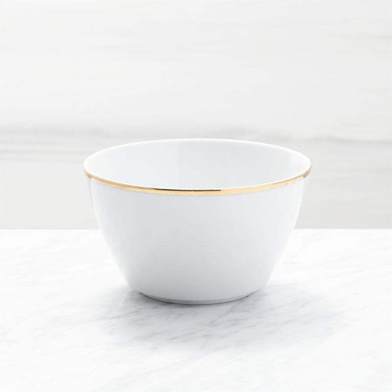 Maison Gold Rim Cereal Bowl Crate and Barrel