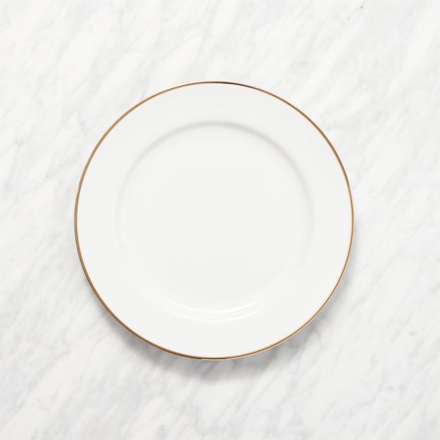 Maison Gold Rim Salad Plate + Reviews Crate and Barrel