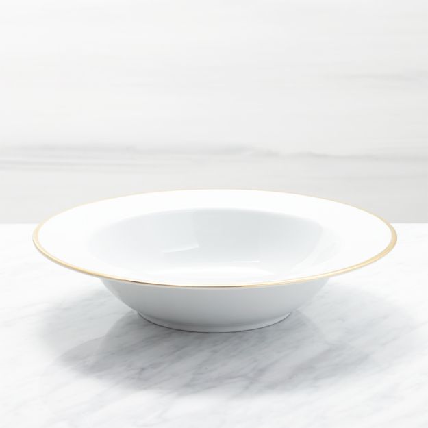 Maison Gold Rim Serving Bowl Crate and Barrel