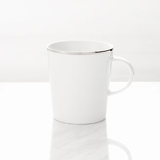 Coffee Mugs And Tea Cups Crate Barrel Maison Platinum Rim Mug