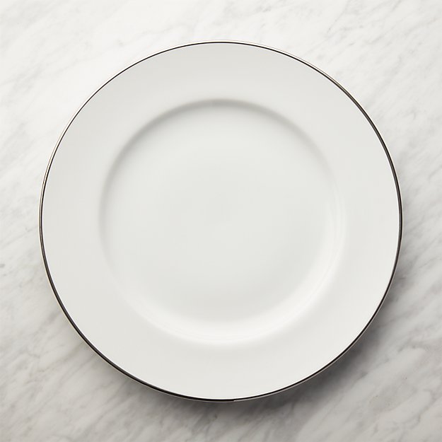 Maison Platinum Rim Round Platter | Crate and Barrel