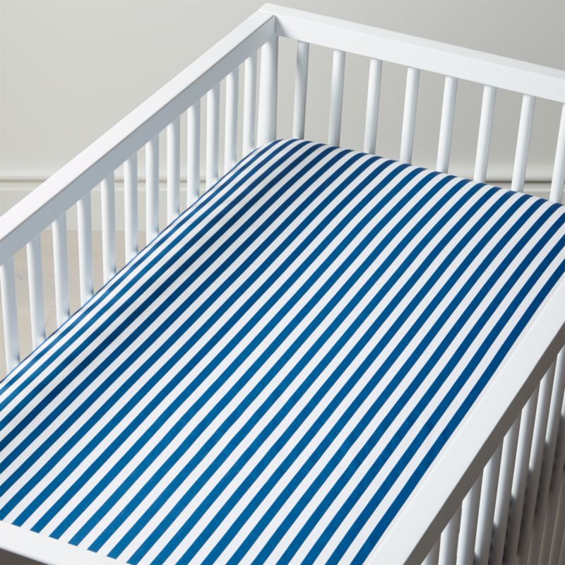 Organic Splash Striped Fitted Crib Sheet Reviews Crate And Barrel