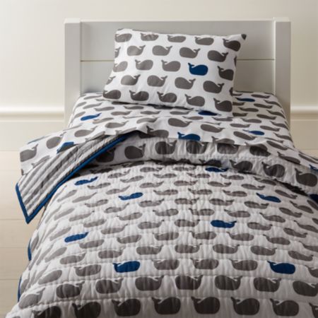 Make A Splash Toddler Bedding Whales Crate And Barrel