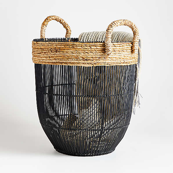 Dark Brown Storage Basket Gift Kit With Handle
