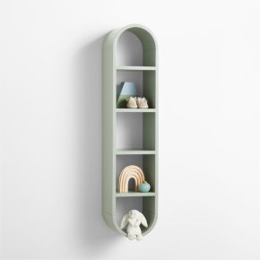 Image of Mallory 11" Kids Large Sage Green Wall Shelf