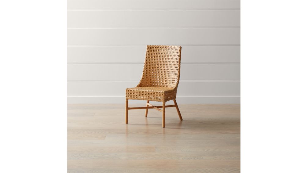 Maluku Natural Rattan Dining Side Chair Reviews Crate And Barrel 