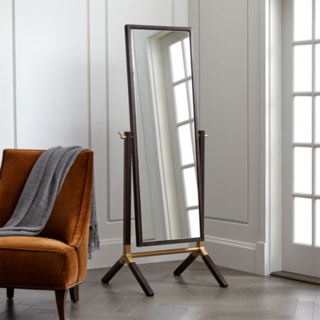 Malvern Espresso Cheval Floor Mirror Reviews Crate And Barrel