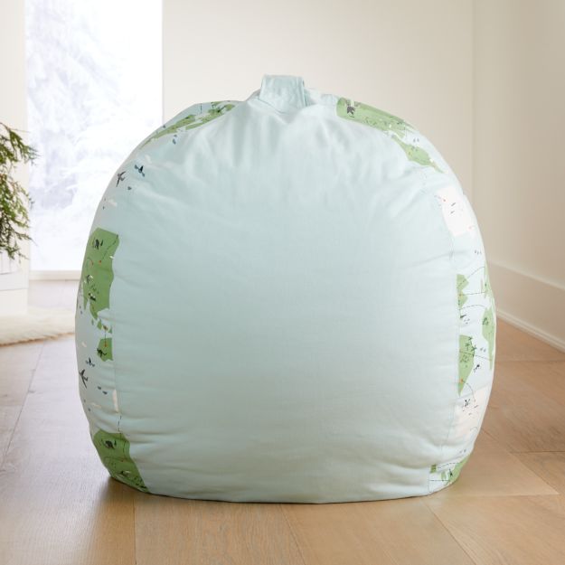 Large Map Bean Bag Chair + Reviews | Crate and Barrel
