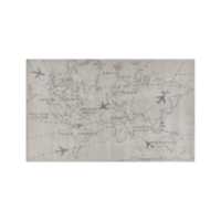 Grey World Map Rug 5x8 + Reviews | Crate & Kids