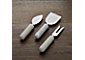 Set of 3 Marble Handle Cheese Knives