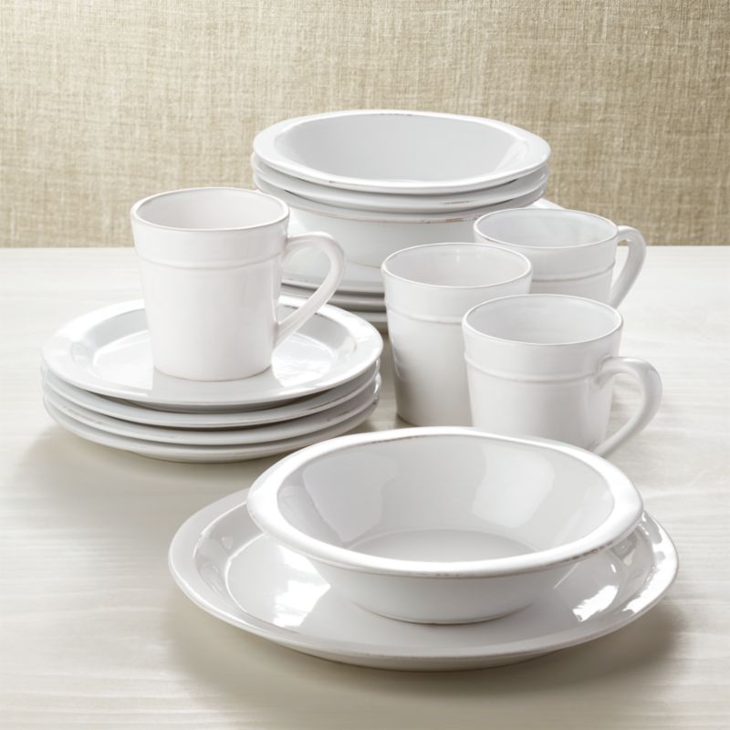 Marbury 16-Piece Dinnerware Set + Reviews | Crate and Barrel