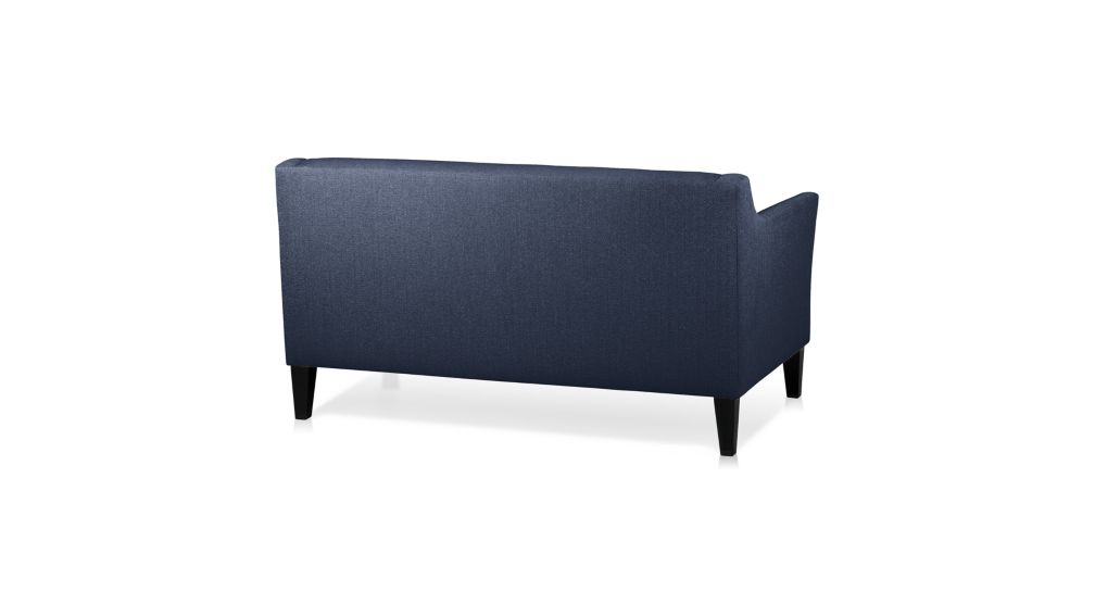 Margot Blue Loveseat in Sofas + Reviews Crate and Barrel