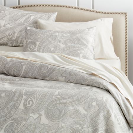 Mariella Full Queen Cream Grey Duvet Cover Reviews Crate And