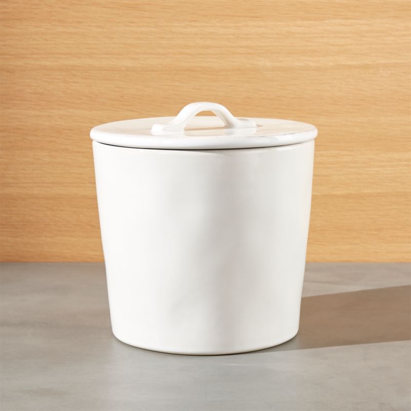 Marin Small White Ceramic Kitchen Canister Crate and Barrel