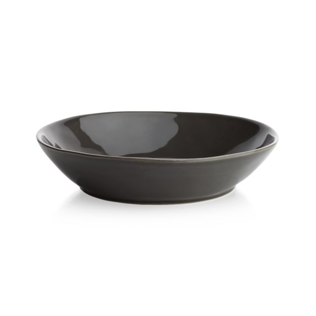 Marin Dark Grey Pasta/Soup Bowl Crate and Barrel