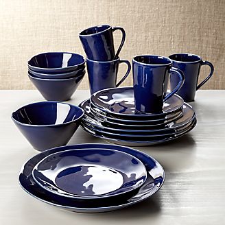 Marin Dark Blue 16-Piece Place Setting