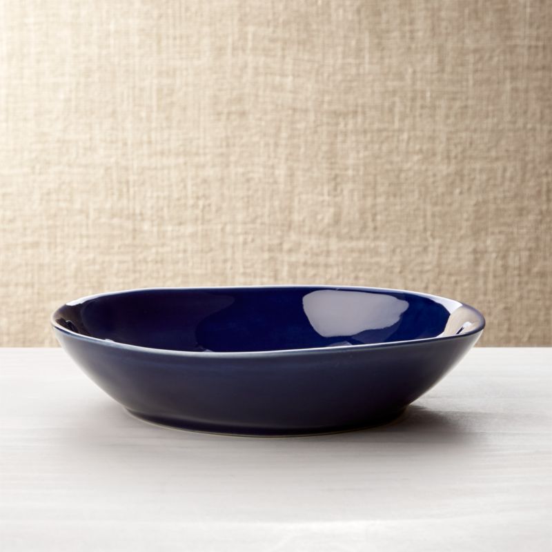 Marin Dark Blue Pasta/Soup Bowl + Reviews Crate and Barrel
