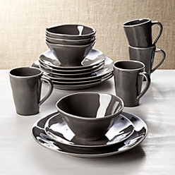 Marin Dark Grey Salad Plate + Reviews | Crate and Barrel Marin Dark Grey Salad Plate + Reviews | Crate and Barrel
