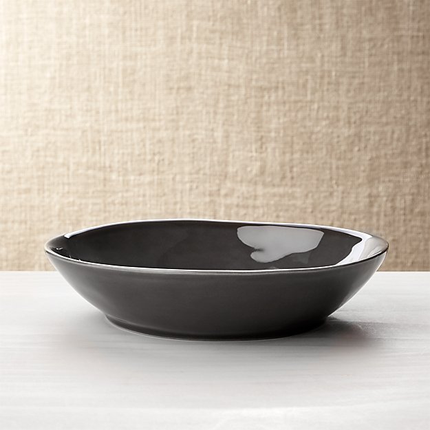 Marin Dark Grey Pasta/Soup Bowl Crate and Barrel