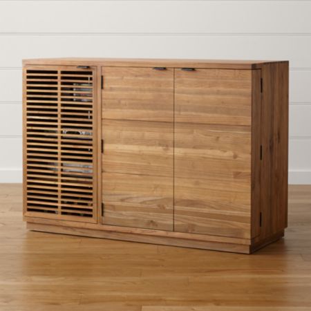 Marin Natural Large Bar Media Cabinet Reviews Crate And Barrel