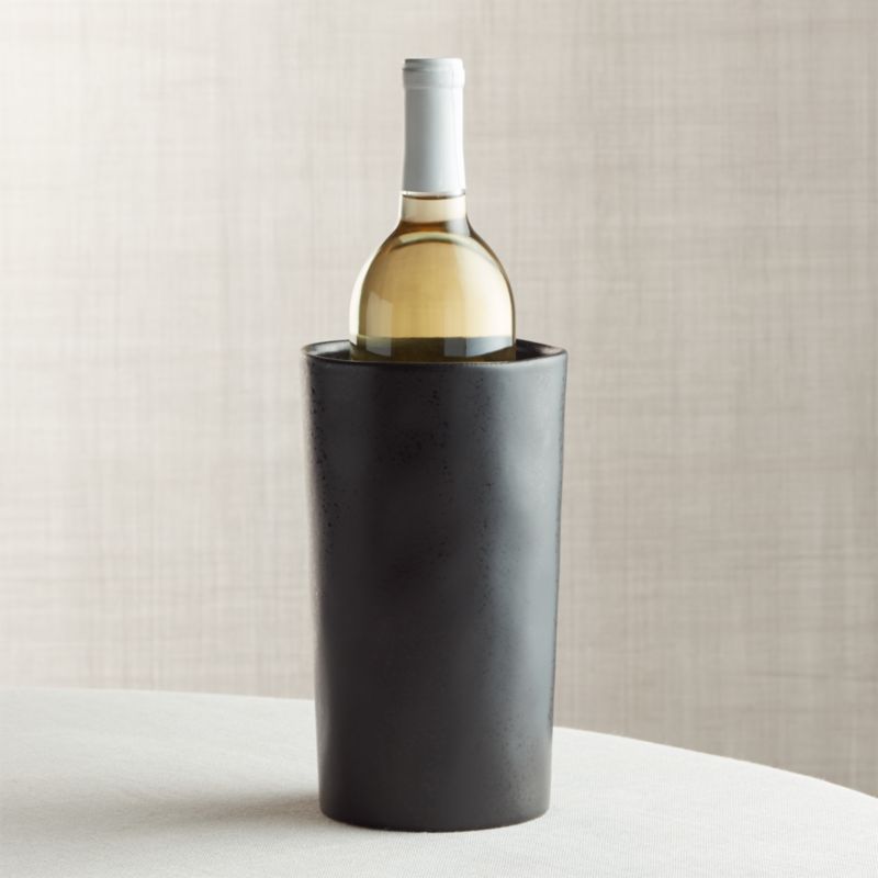 Marin Matte Black Wine Cooler + Reviews Crate and Barrel